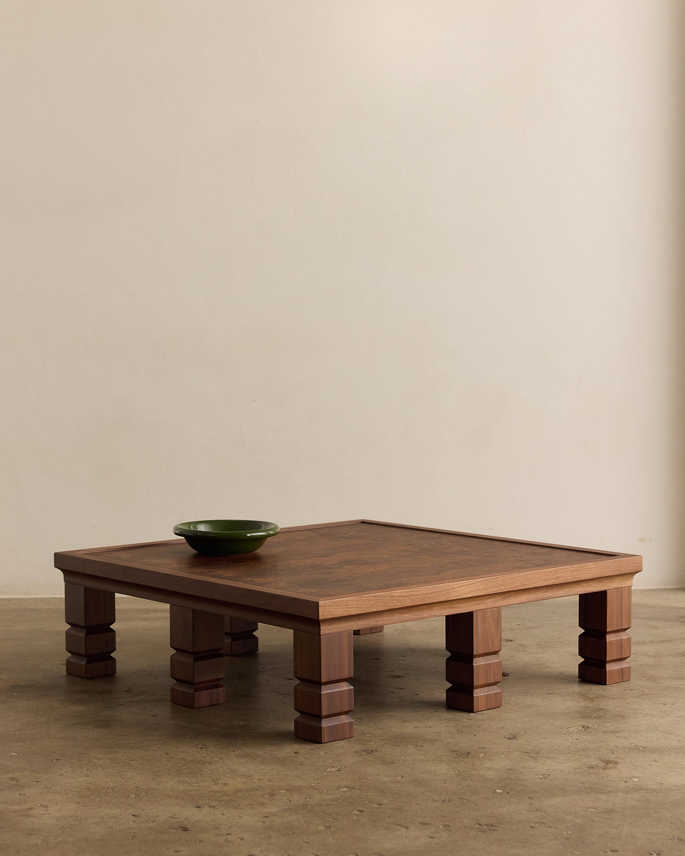 Maya Walnut Burl Square Coffee Table