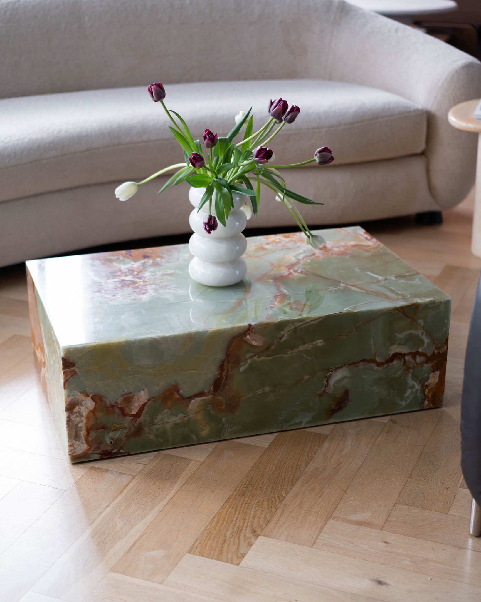 Plinth Coffee Table Green Onyx - Fleur Studios