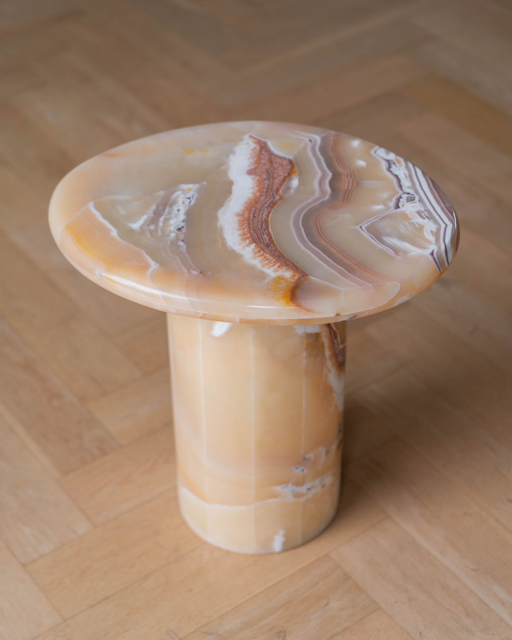 Wabi Side Table Caramel Onyx