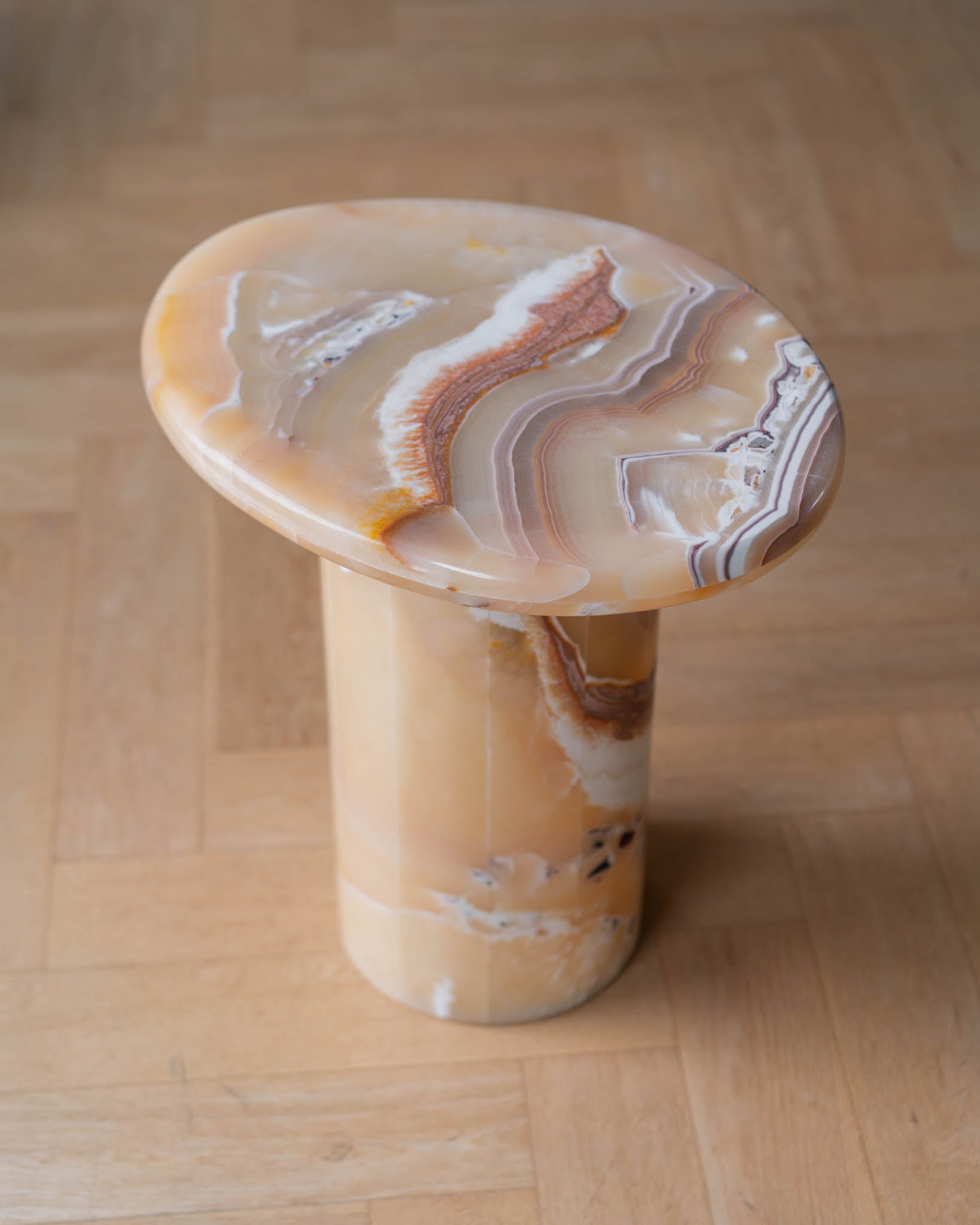 Wabi Side Table Caramel Onyx