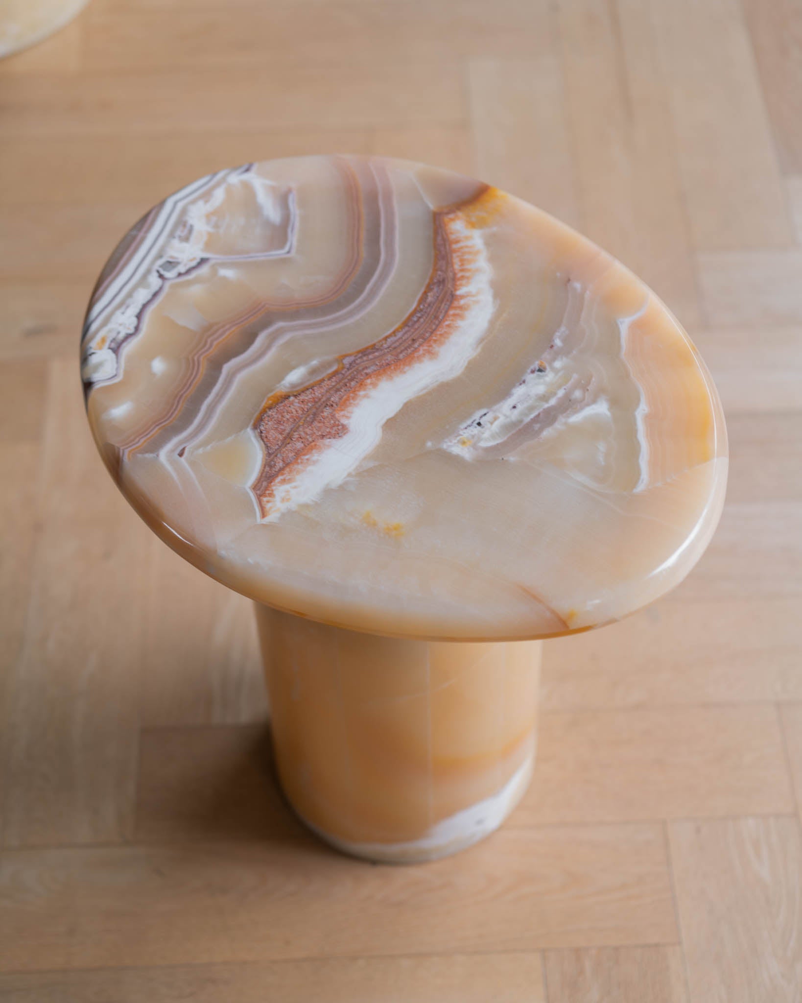 Wabi Side Table Caramel Onyx