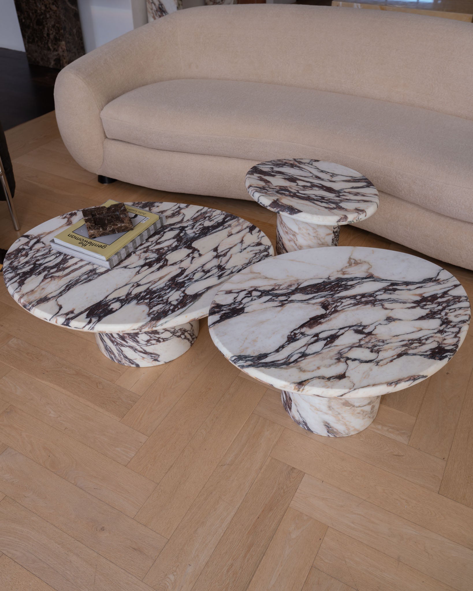 Wabi Calacatta Viola Coffee Table Pair