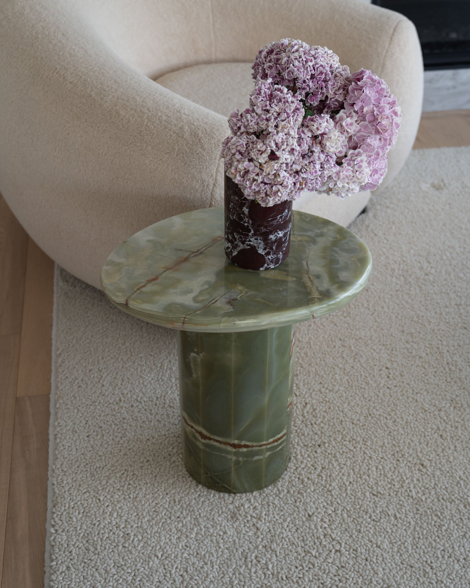 Wabi Side Table Green Onyx