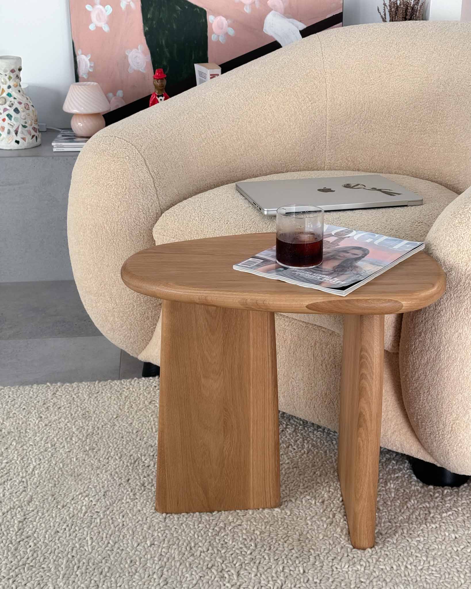 Beau Oak Side Table - Fleur Studios