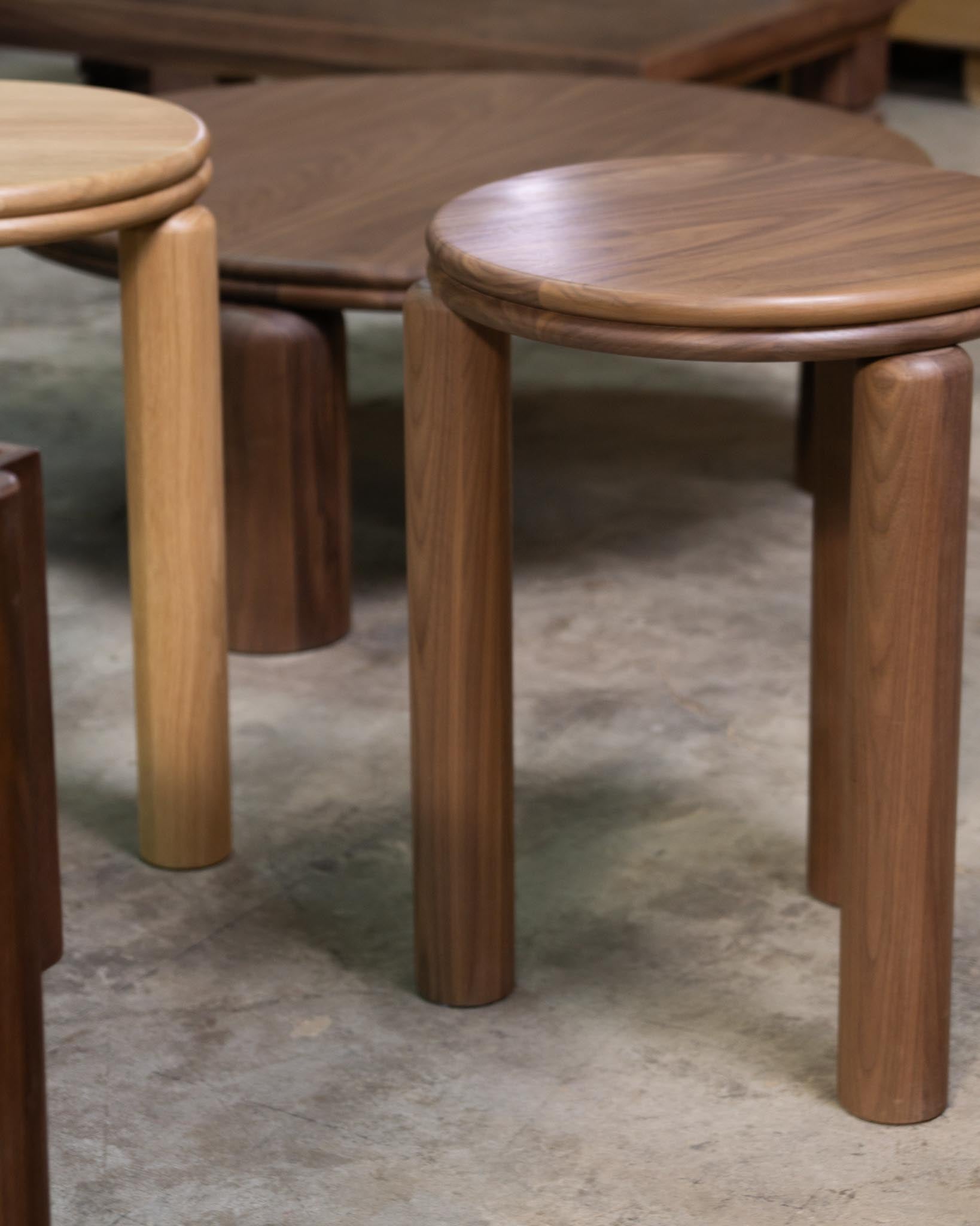 Bombola Walnut Side Table - Fleur Studios