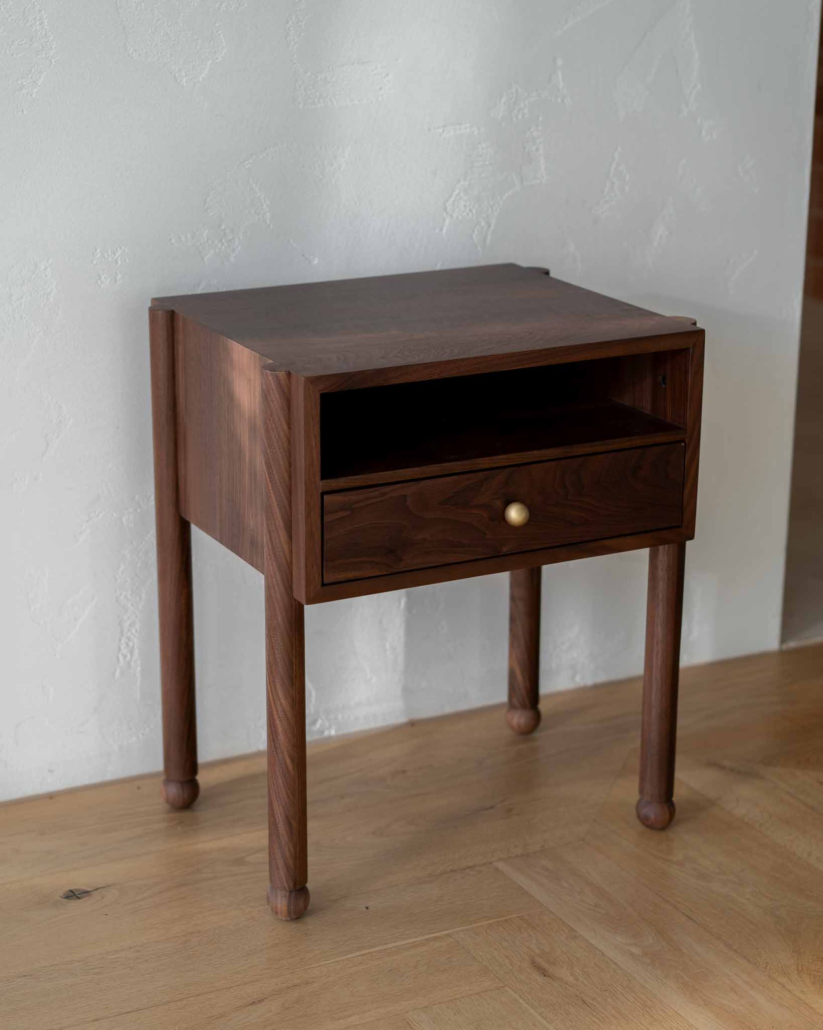 Naomi Walnut Bedside