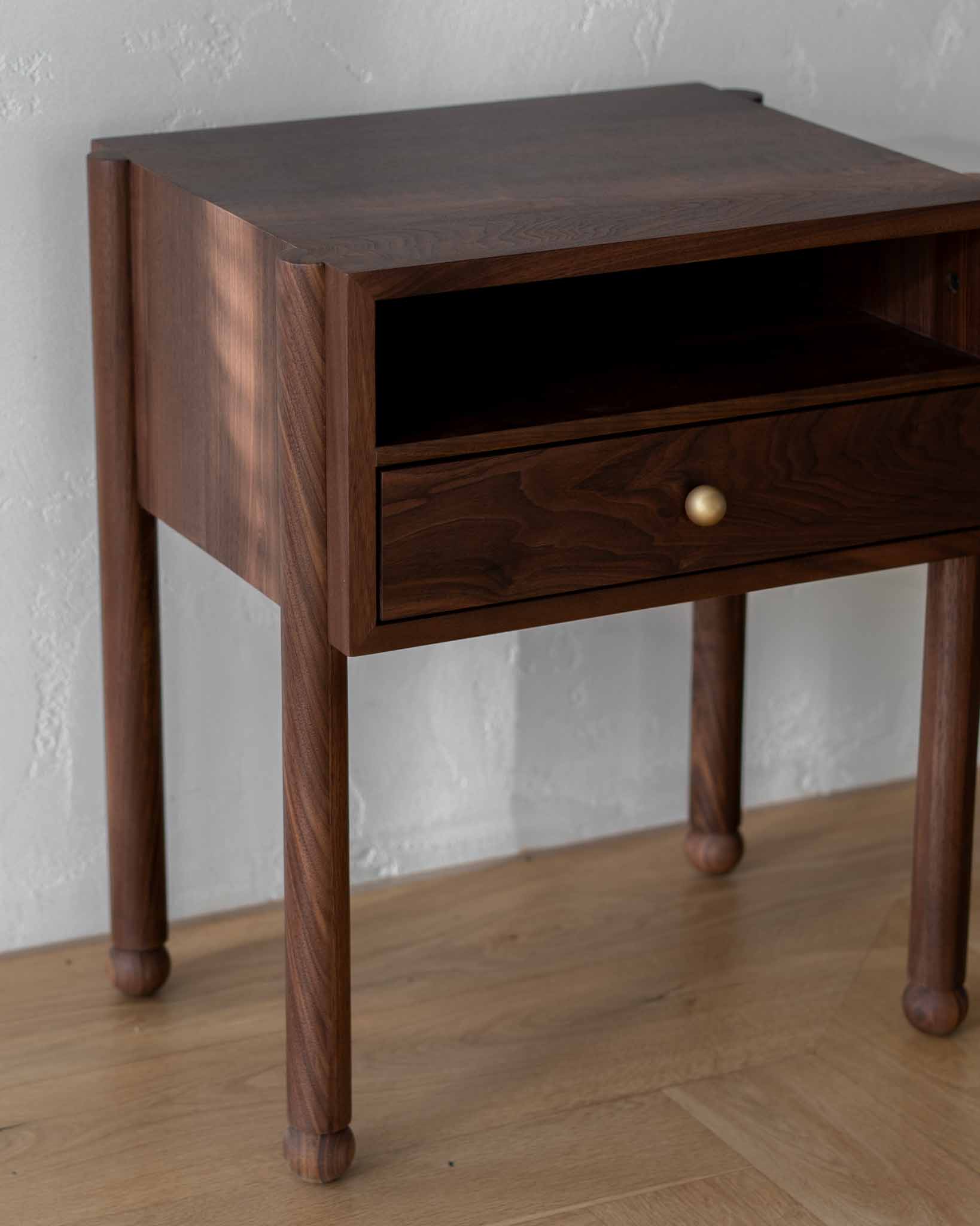 Naomi Walnut Bedside