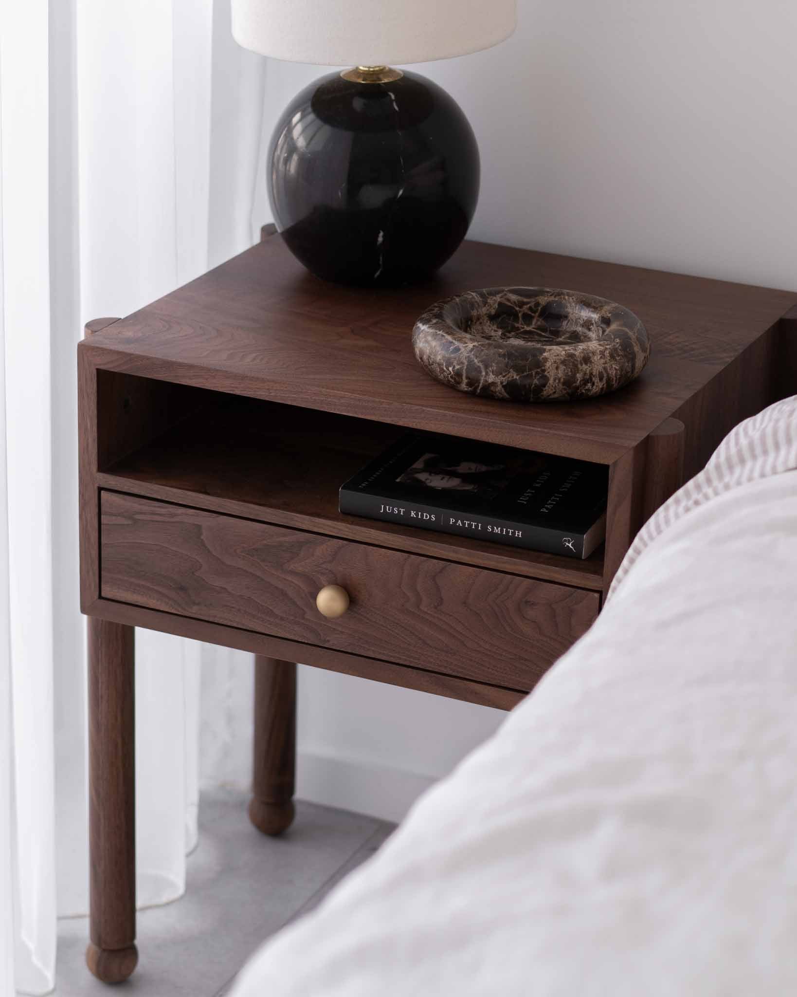 Naomi Walnut Bedside