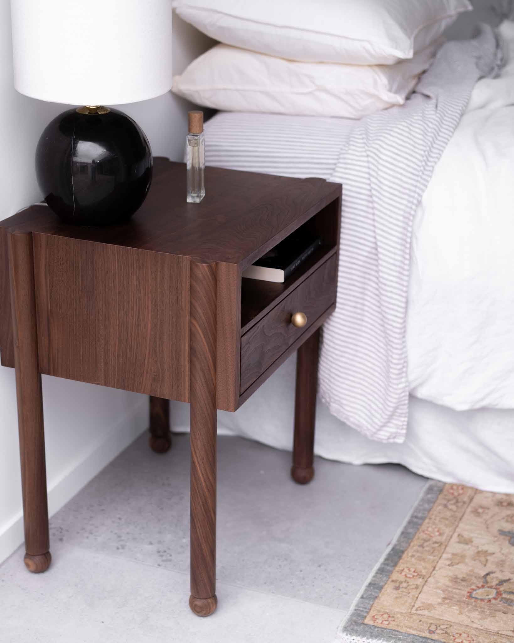 Naomi Walnut Bedside