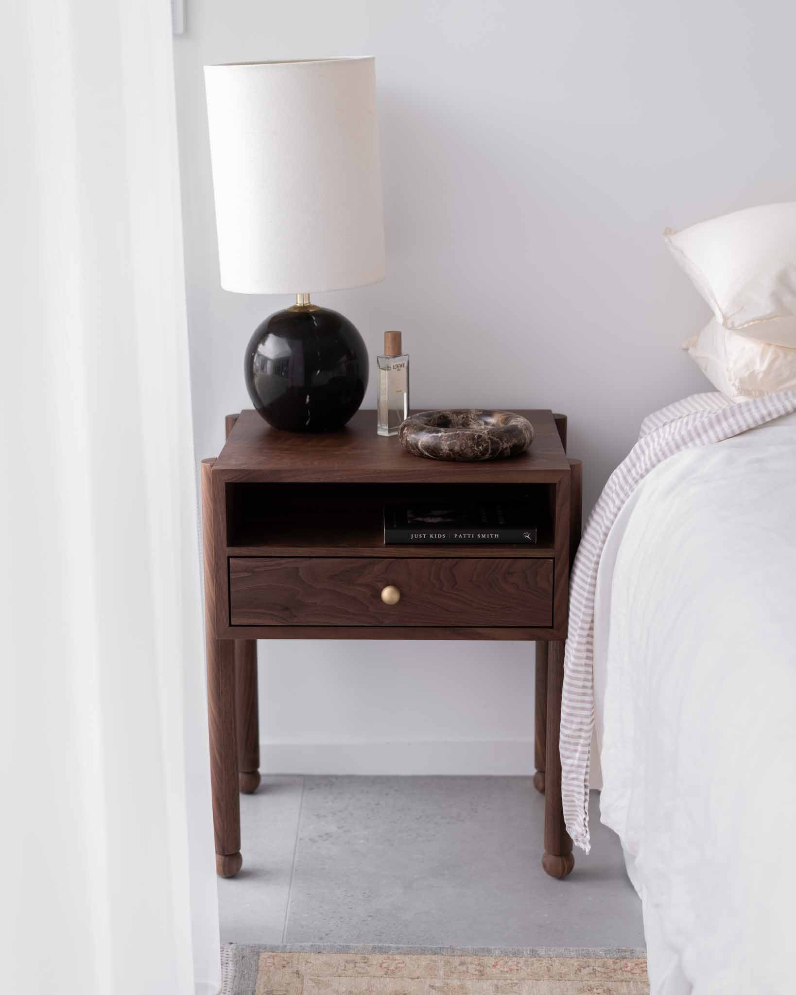 Naomi Walnut Bedside