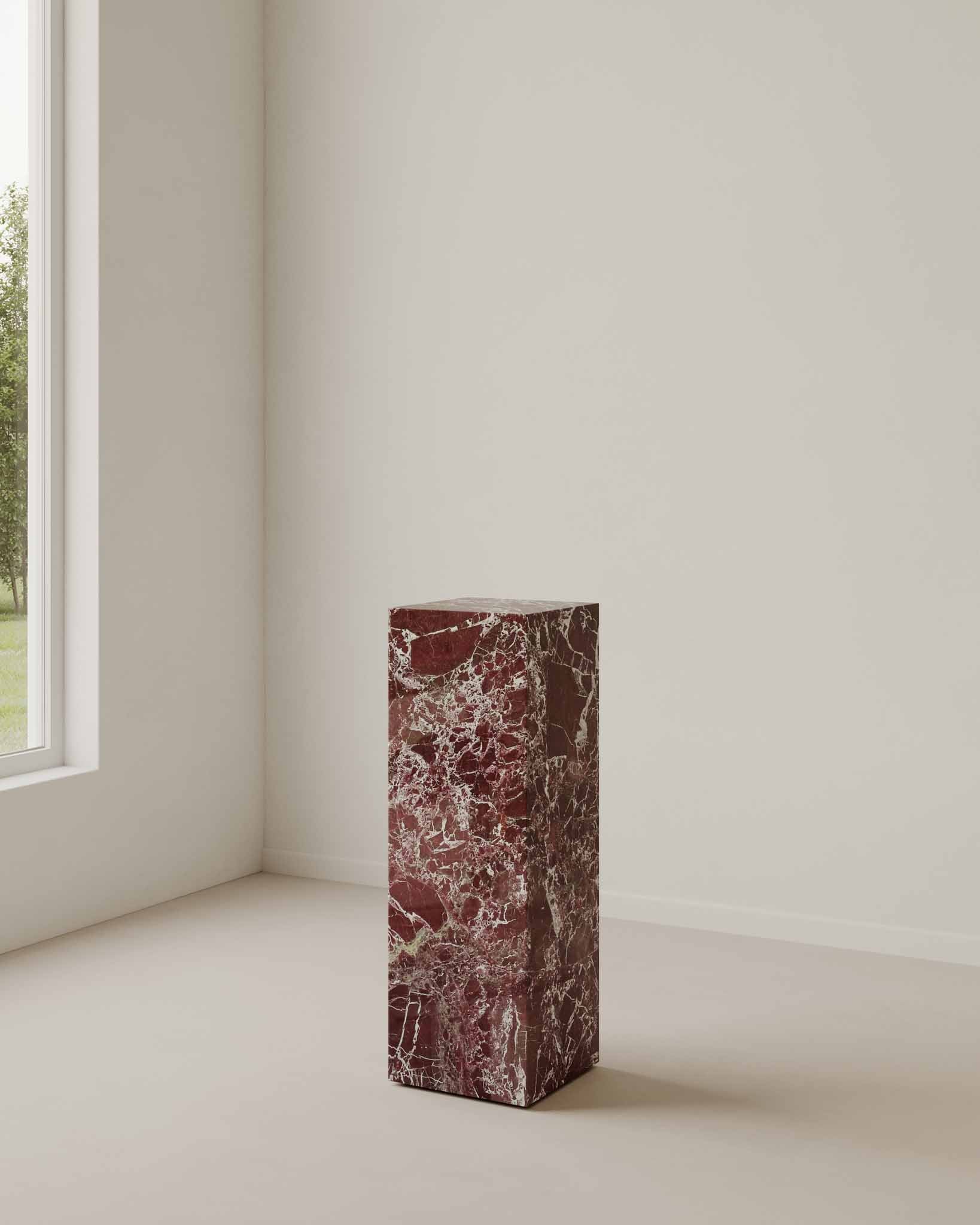 Plinth Tall Rosa Levanto - Fleur Studios